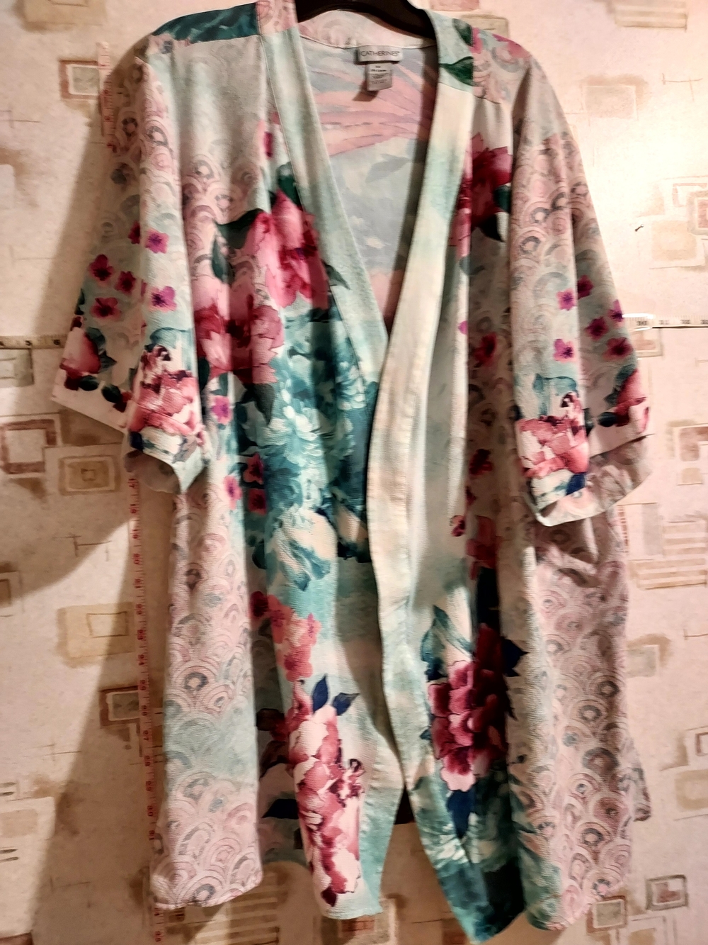 Catherines Floral Kimono Tunic in Mint, Pink & Teal